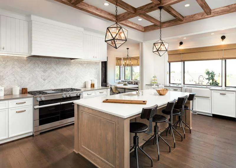 Transitional kitchen design Los Angeles